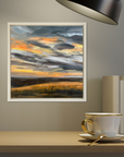 Harvest Glow Original Oil Landscape Painting In Room Setting 2