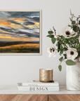 Harvest Glow Original Oil Landscape Painting In Room Setting 3