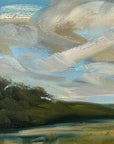 In The Flow Original Oil On Paper Landscape Painting Detail 1