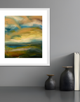 Let My Mind Roam Free Original Oil On Paper Landscape Painting In Room Setting 2