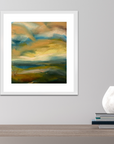 Let My Mind Roam Free Original Oil On Paper Landscape Painting In Room Setting 3