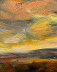 Luminous Original Oil On Paper Landscape Painting Detail 1