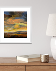 Luminous Original Oil On Paper Landscape Painting In Room 1
