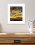 Luminous Original Oil On Paper Landscape Painting In Room Setting 2