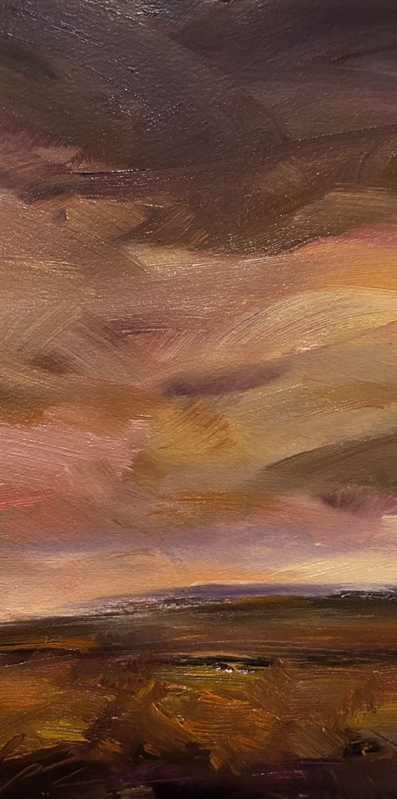 My Soul's Home Original Oil On Paper Landscape Painting Detail 1