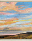 Neon Sky Original Oil Landscape Painting In Frame