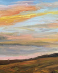 Neon Sky Original Oil Landscape Painting Detail 1