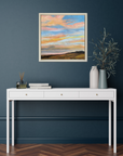 Neon Sky Original Oil Landscape Painting In Room Setting 2
