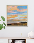 Neon Sky Original Oil Landscape Painting In Room Setting 3