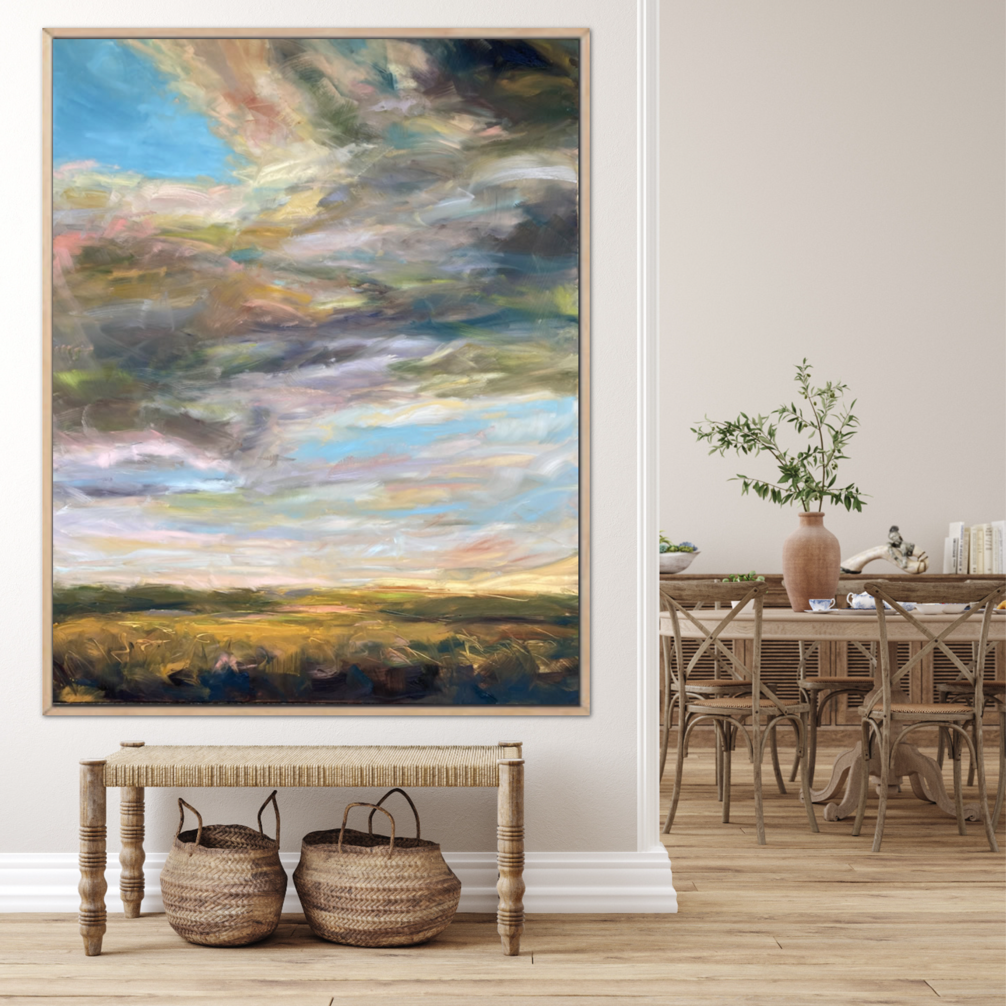 Once Upon A Dream Original Oil Landscape Painting In Room Setting 2