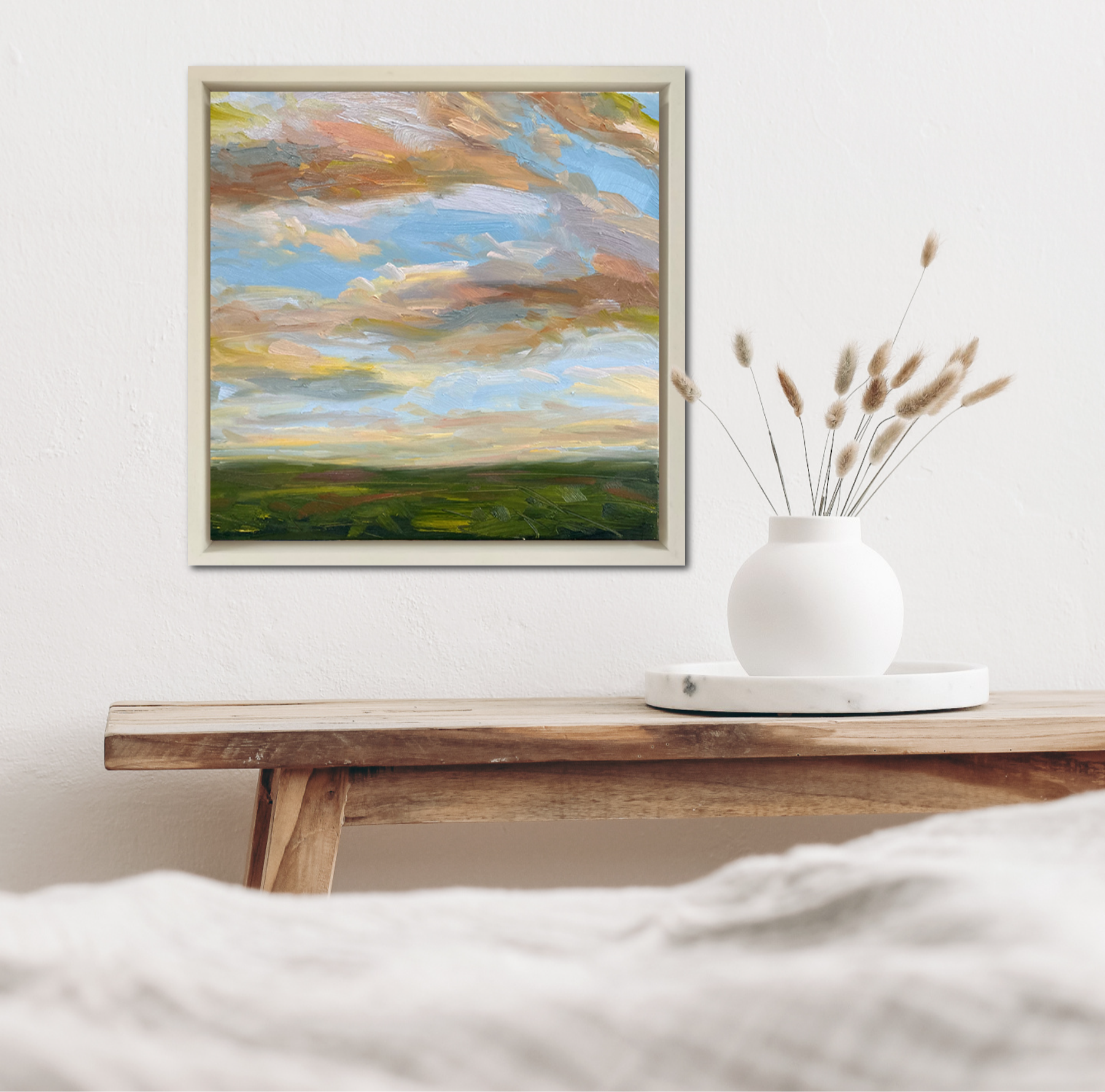 Reawakening Original Oil Landscape Painting In Room Setting 3
