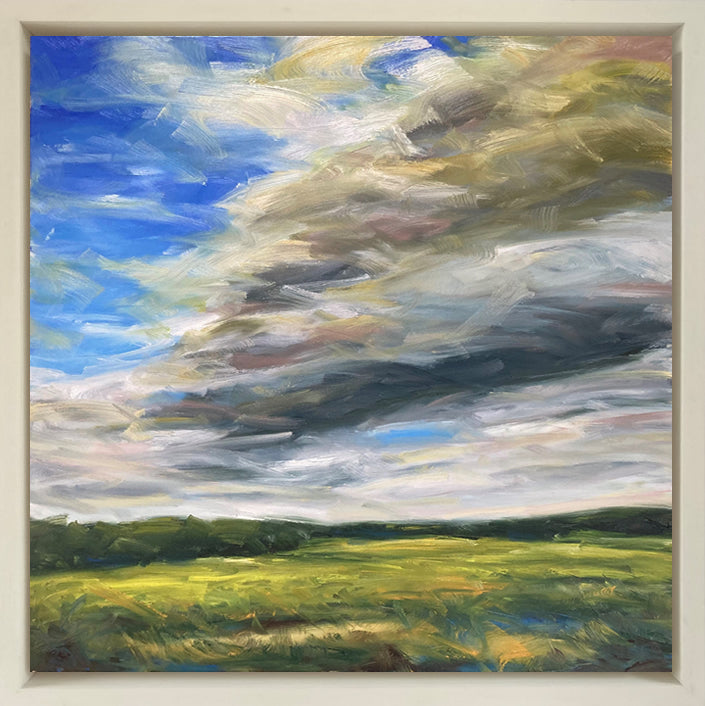 Revitalised Original Oil Landscape Painting In Frame