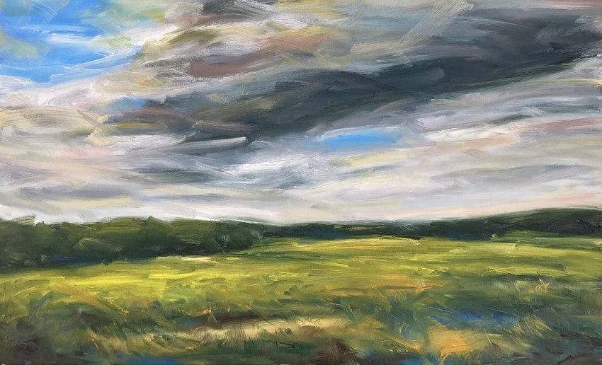 Revitalised Original Oil Landscape Painting Detail 1