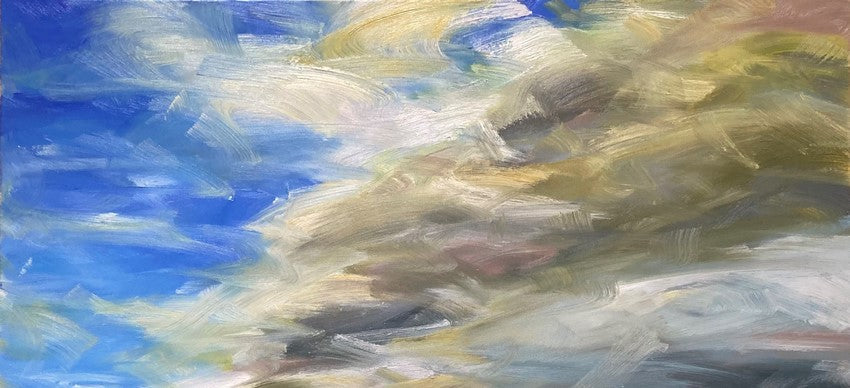 Revitalised Original Oil Landscape Painting Detail 2