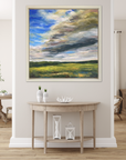 Revitalised Original Oil Landscape Painting In Room Setting 3