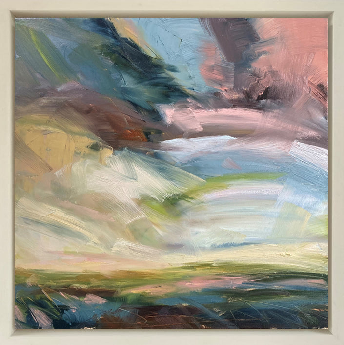 Running Up That Hill Original Oil Landscape Painting In Frame