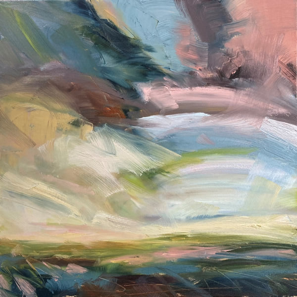 Running Up That Hill Original Oil Landscape Painting