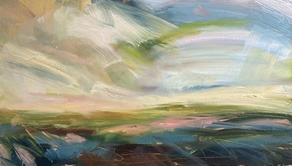 Running Up That Hill Original Oil Landscape Painting Detail 1