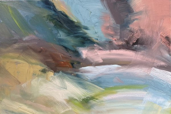 Running Up That Hill Original Oil Landscape Painting Detail 2
