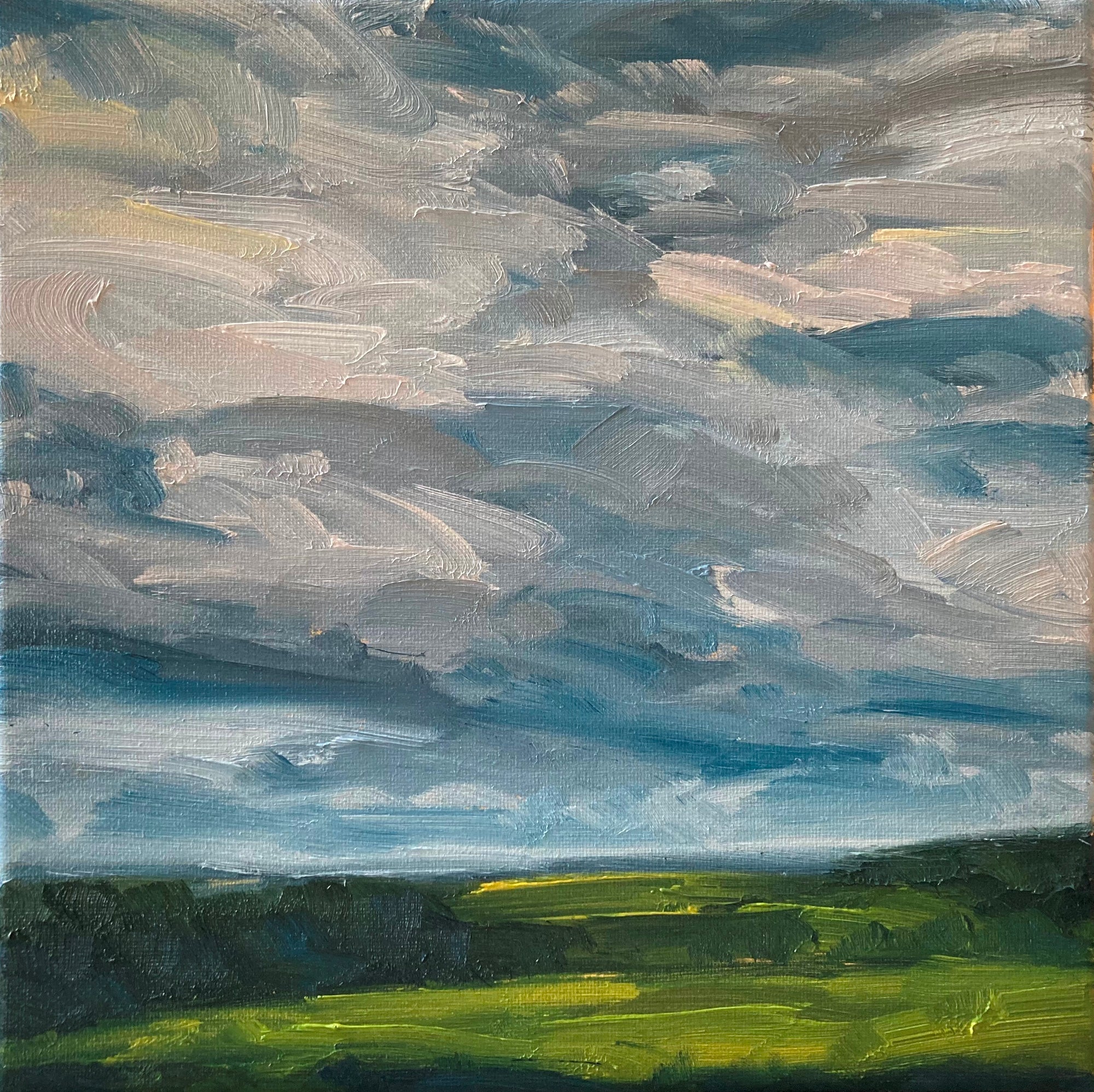 Spring Clouds Original Oil Landscape Painting
