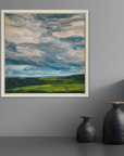 Spring Clouds Original Oil Landscape Painting In Room Setting 2