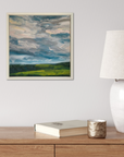 Spring Clouds Original Oil Landscape Painting In Room Setting 3