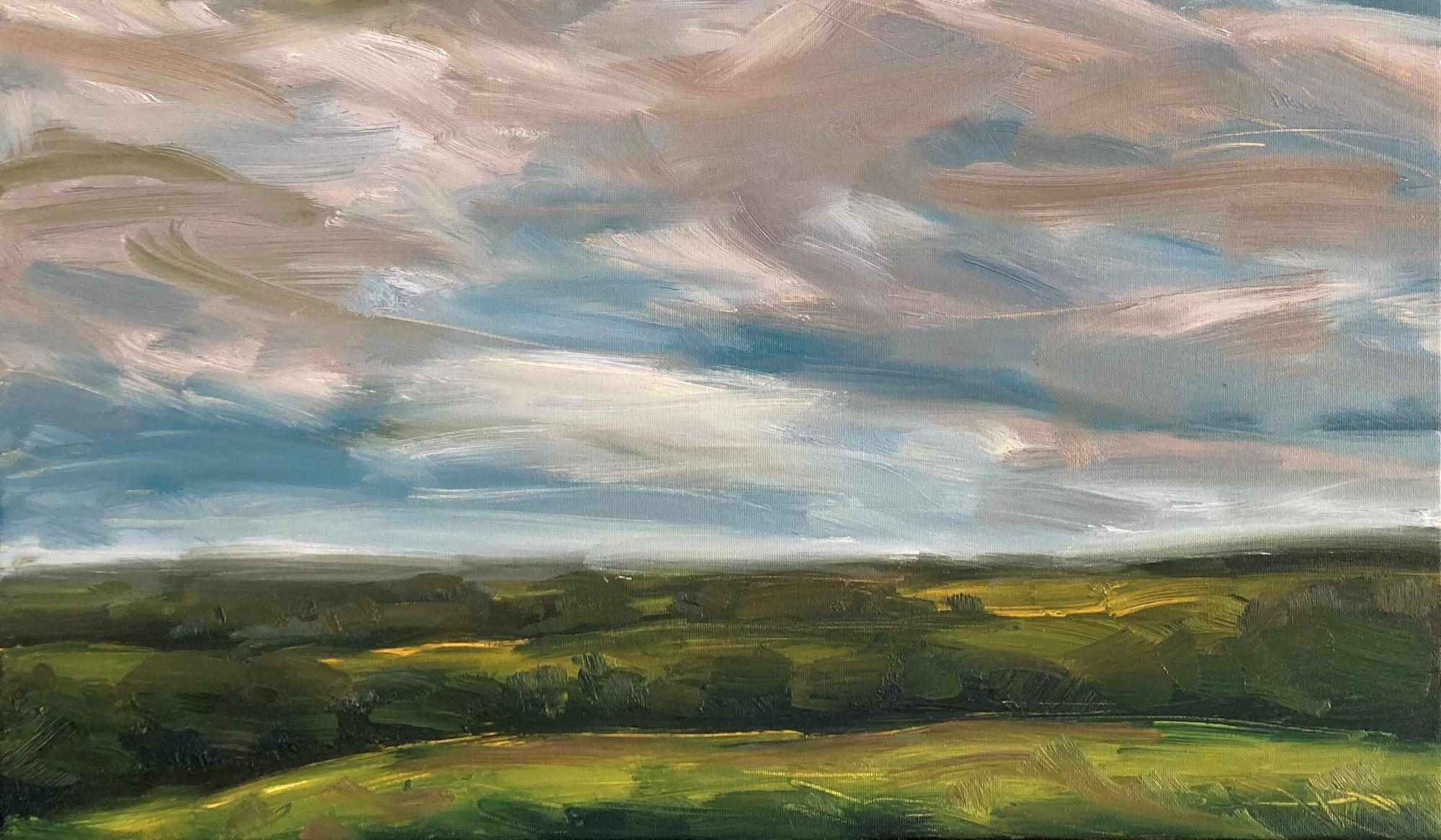 Summer Breeze Original Oil Landscape Painting  Detail 1