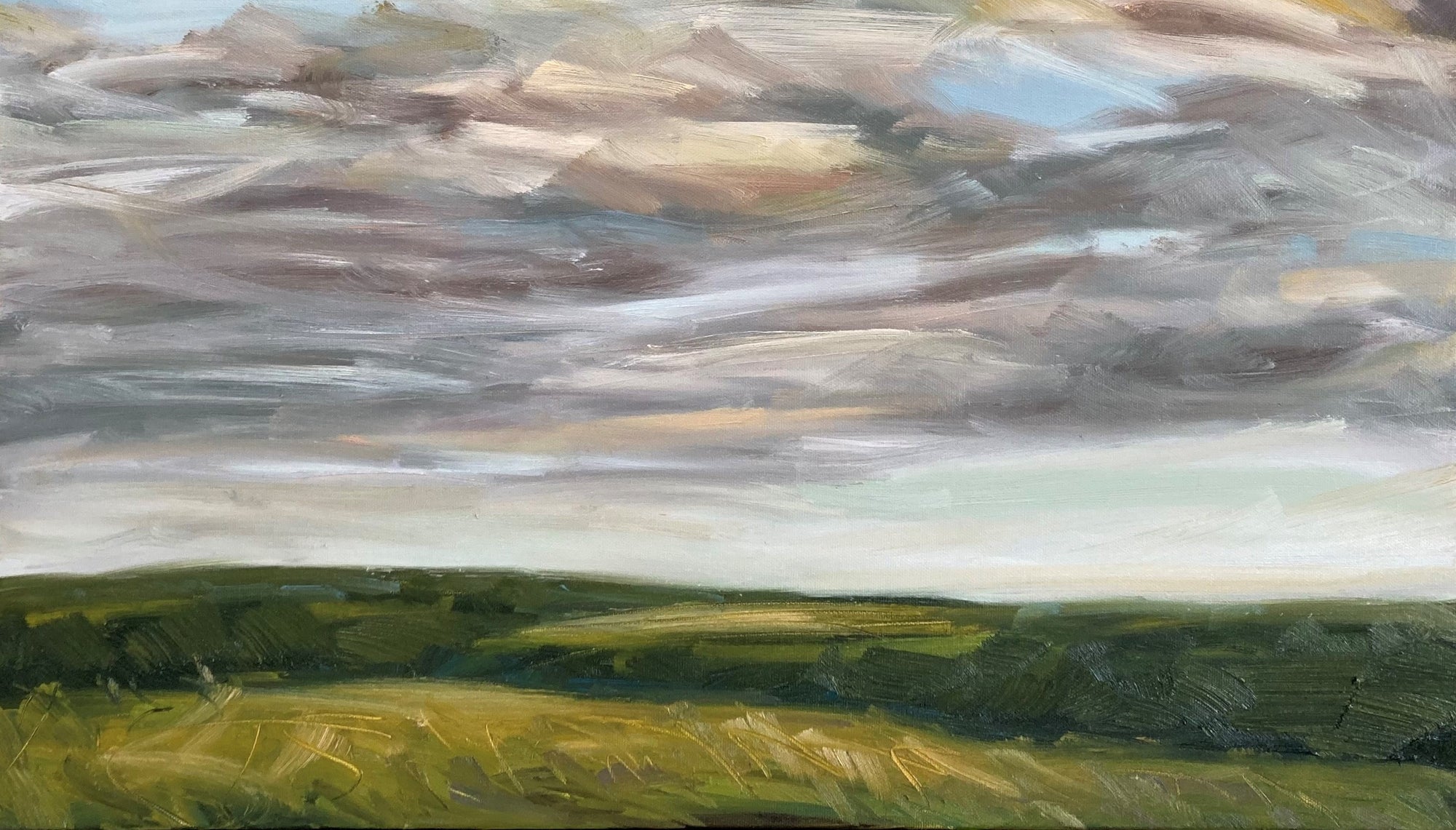 Tranquility Original Oil Landscape Painting Detail 1