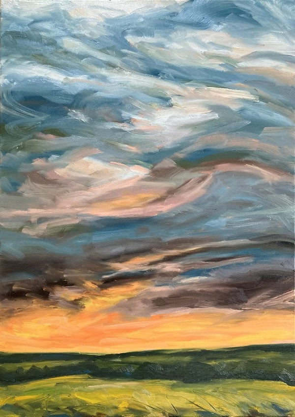 Original Oil Landscape Painting- Afterglow