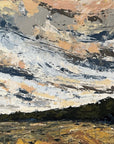 Autumn Afternoon Original Oil Palette Knife Landscape Painting Detail 1