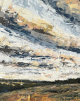 Autumn Afternoon Original Oil Palette Knife Landscape Painting Detail 2