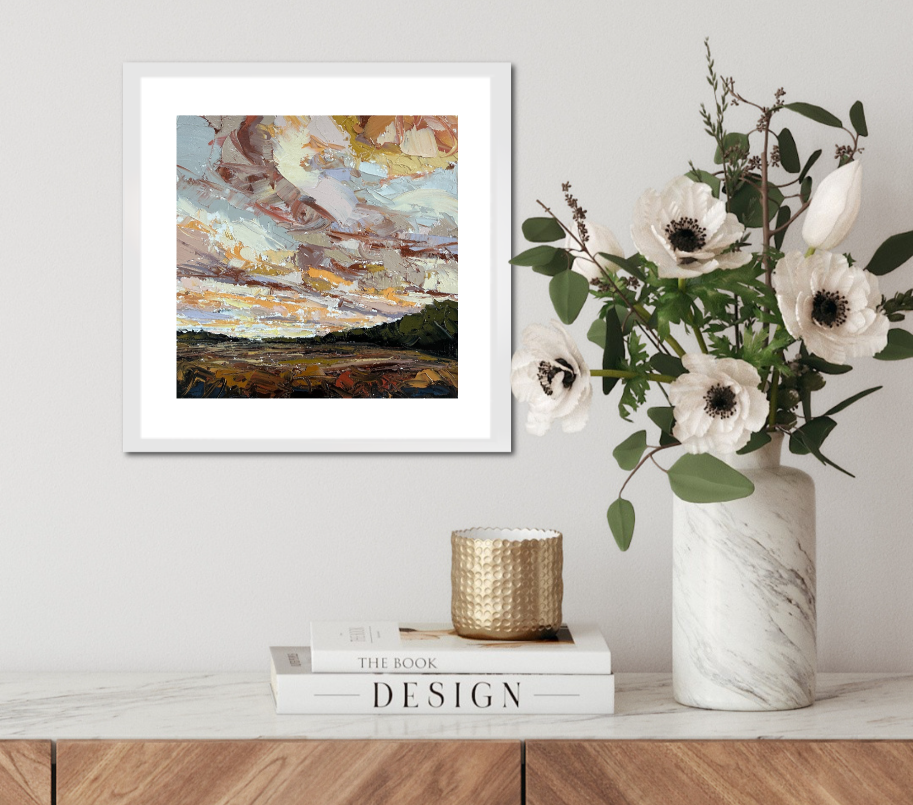 Autumn_s Dance Original Oil Landscape Palette Knife Painting In Room 3