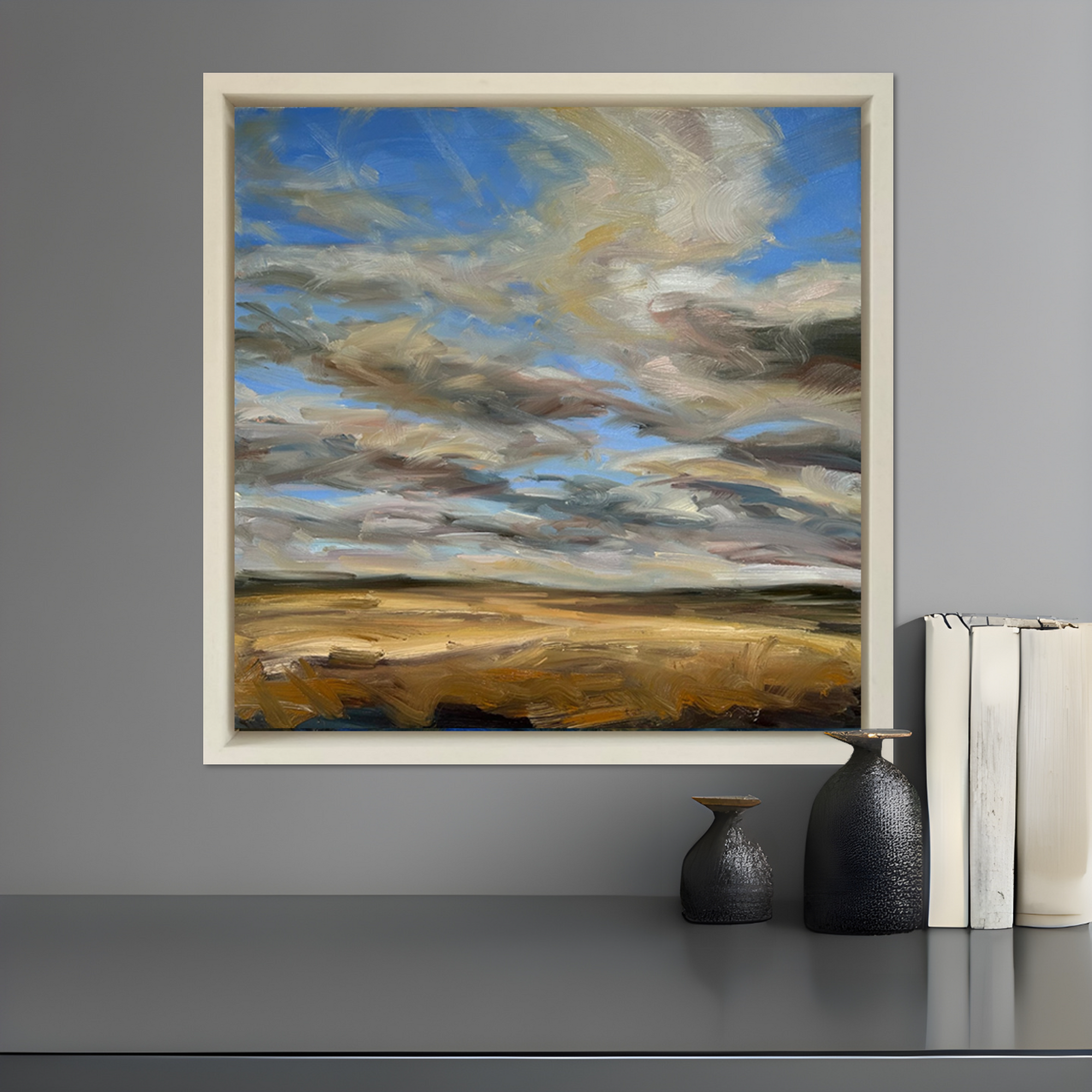 Bring Me Sunshine Original Oil Landscape Painting In Room Setting 2