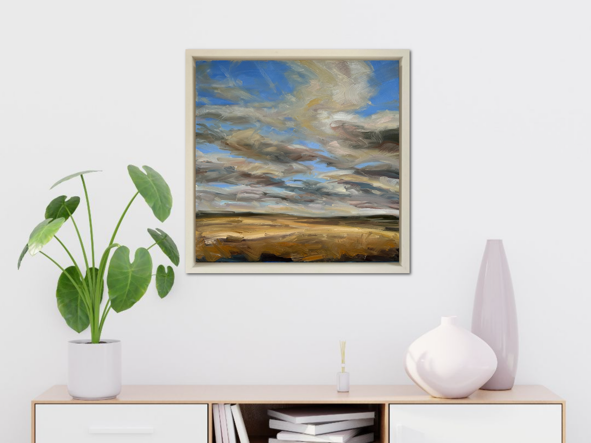 Bring Me Sunshine Original Oil Landscape Painting In Room Setting 3