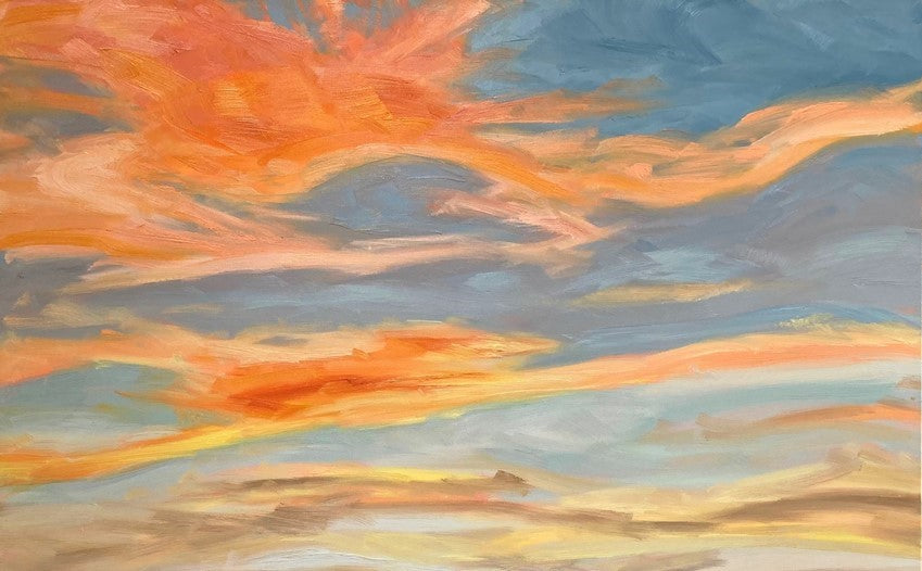 Burning Bright Original Oil Landscape Painting Detail 1