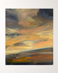 Crescendo Original Oil On Paper Landscape Painting In Mount