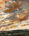 Dancing Light Original Oil Landscape Palette Knife Painting Detail 2