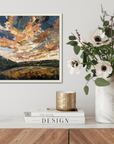 Dancing Light Original Oi lLandscape Palette Knife Painting In Room 5