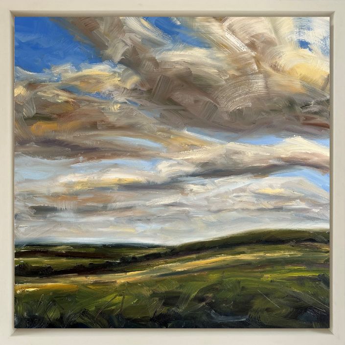 Energised Original Oil Landscape Painting In Frame