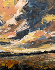 Evening Falls Original Oil Palette Knife Landscape Painting