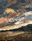 Evening Falls Original Oil Palette Knife Landscape Painting Detail 2