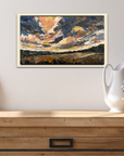 Evening Falls Original Oil Palette Knife Landscape Painting In Room 1