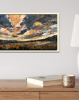 Evening Falls Original Oil Palette Knife Landscape Painting In Room 2