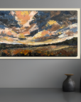 Evening Falls Original Oil Palette Knife Landscape Painting In Room 3