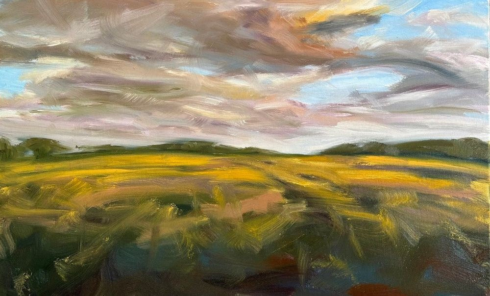 Feel The Breeze Original Oil Landscape Painting Detail 1
