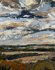 Fly With The Clouds Original Oil Landscape Palette Knife Painting Detail 2