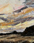 Gentle Light Original Oil Landscape Palette Knife Painting Detail 2