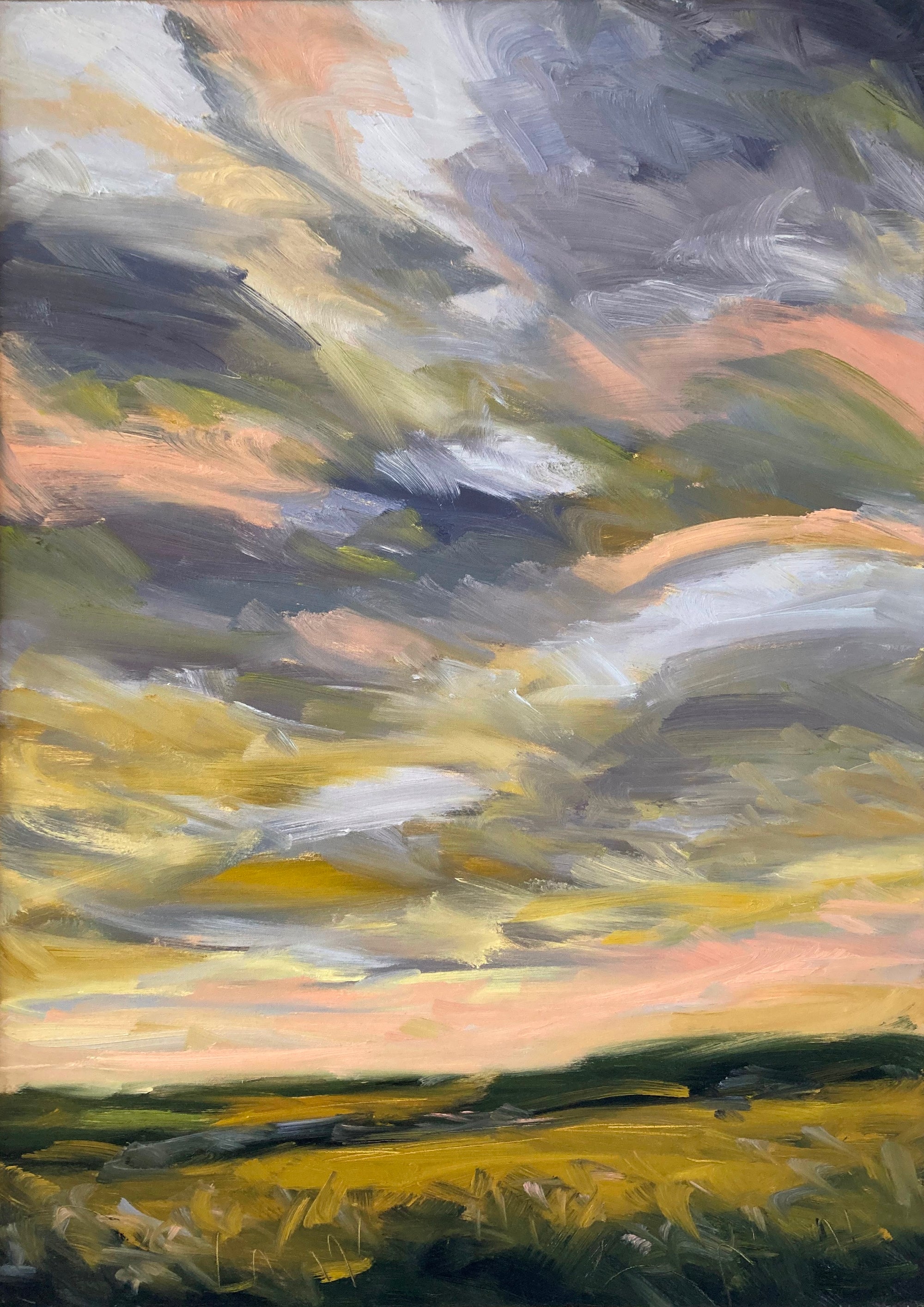  Golden Evening Original Oil Landscape Painting