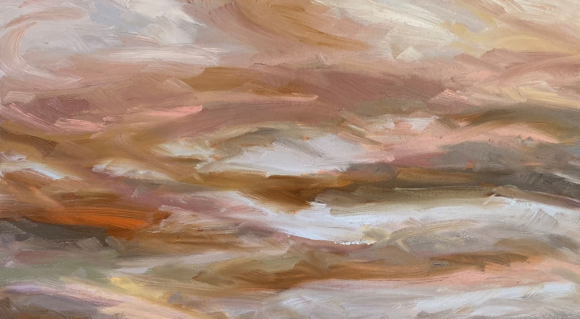 Golden Light Original Oil Landscape Painting Detail 2