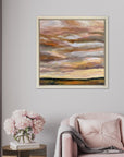 Golden Light Original Oil Landscape Painting In Room Setting 2